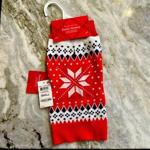 CHARTER CLUB DOG SWEATER!  Holiday / Winter RED